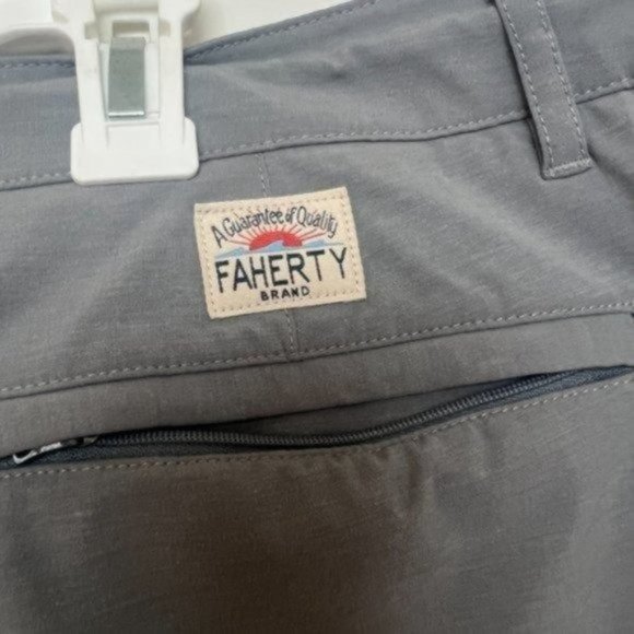 Faherty Belt Loop Grey All Day Shorts Size 40 - Picture 6 of 8